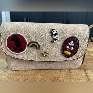 Disney x coach cross body purse